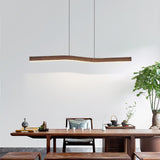 Camur Linear Ceiling Pendant Light Modern Minimalist LED Hanging Lamp for Office and Dining