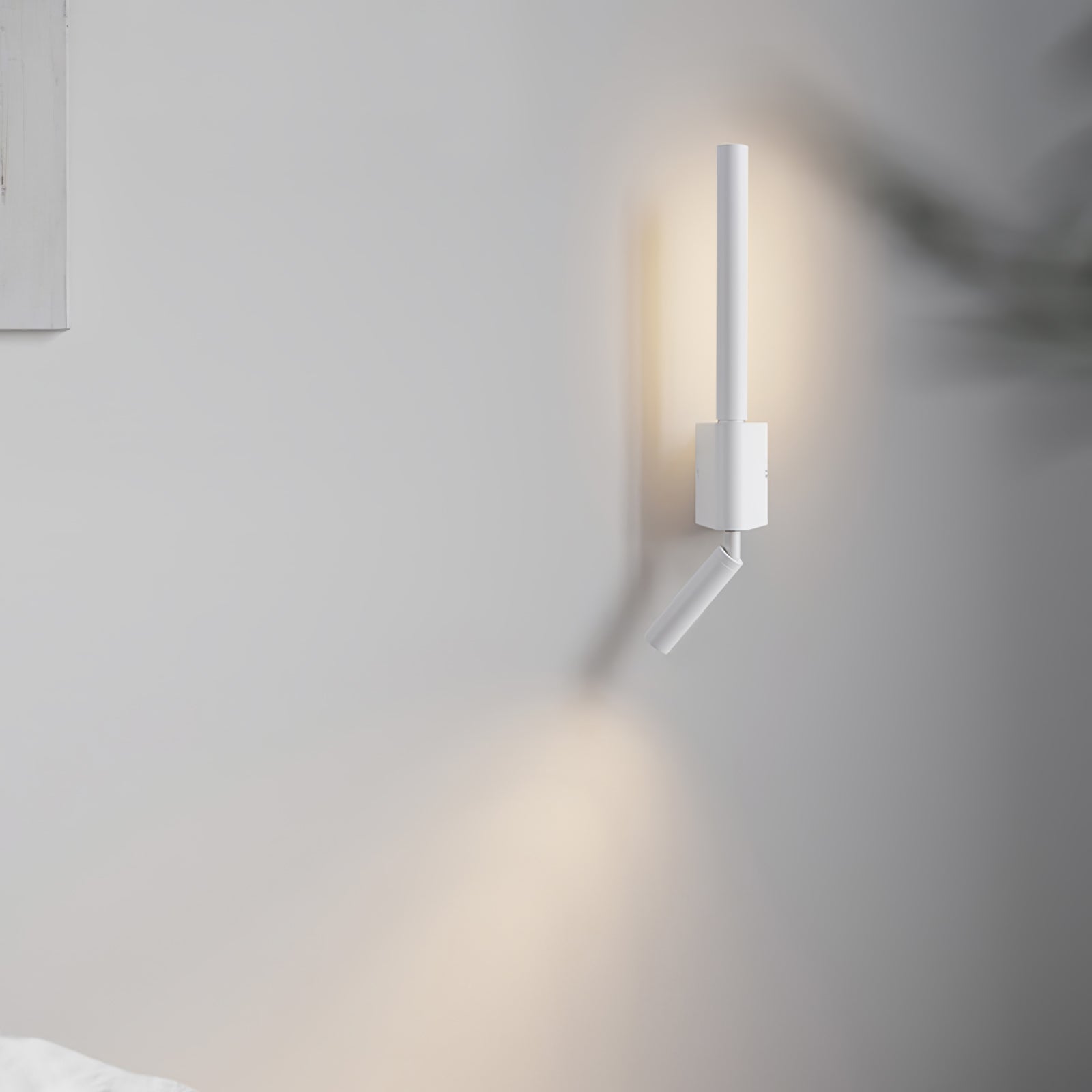 Canut Modern LED Wall Sconce with Adjustable Reading Arm and Indirect Ambient Light