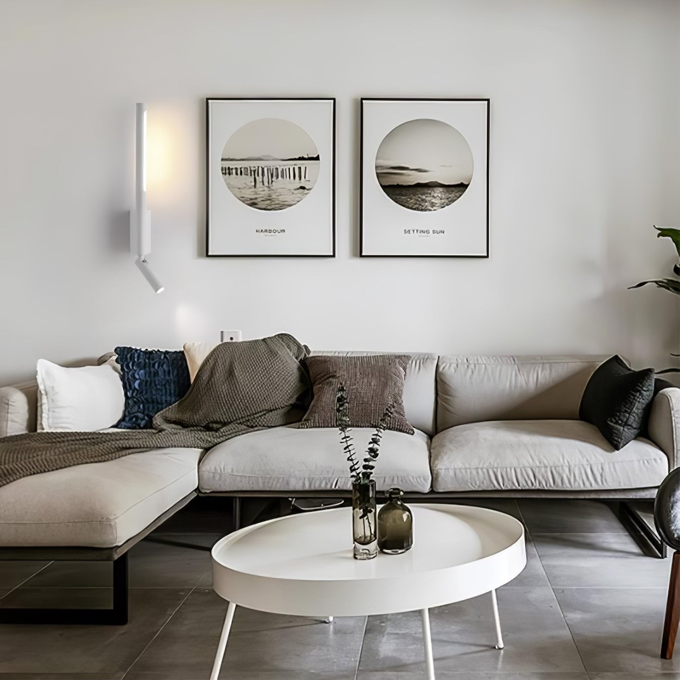 Canut Modern LED Wall Sconce with Adjustable Reading Arm and Indirect Ambient Light