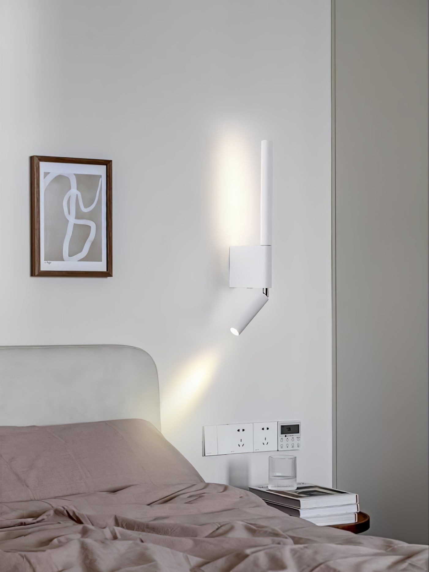 Canut Modern LED Wall Sconce with Adjustable Reading Arm and Indirect Ambient Light