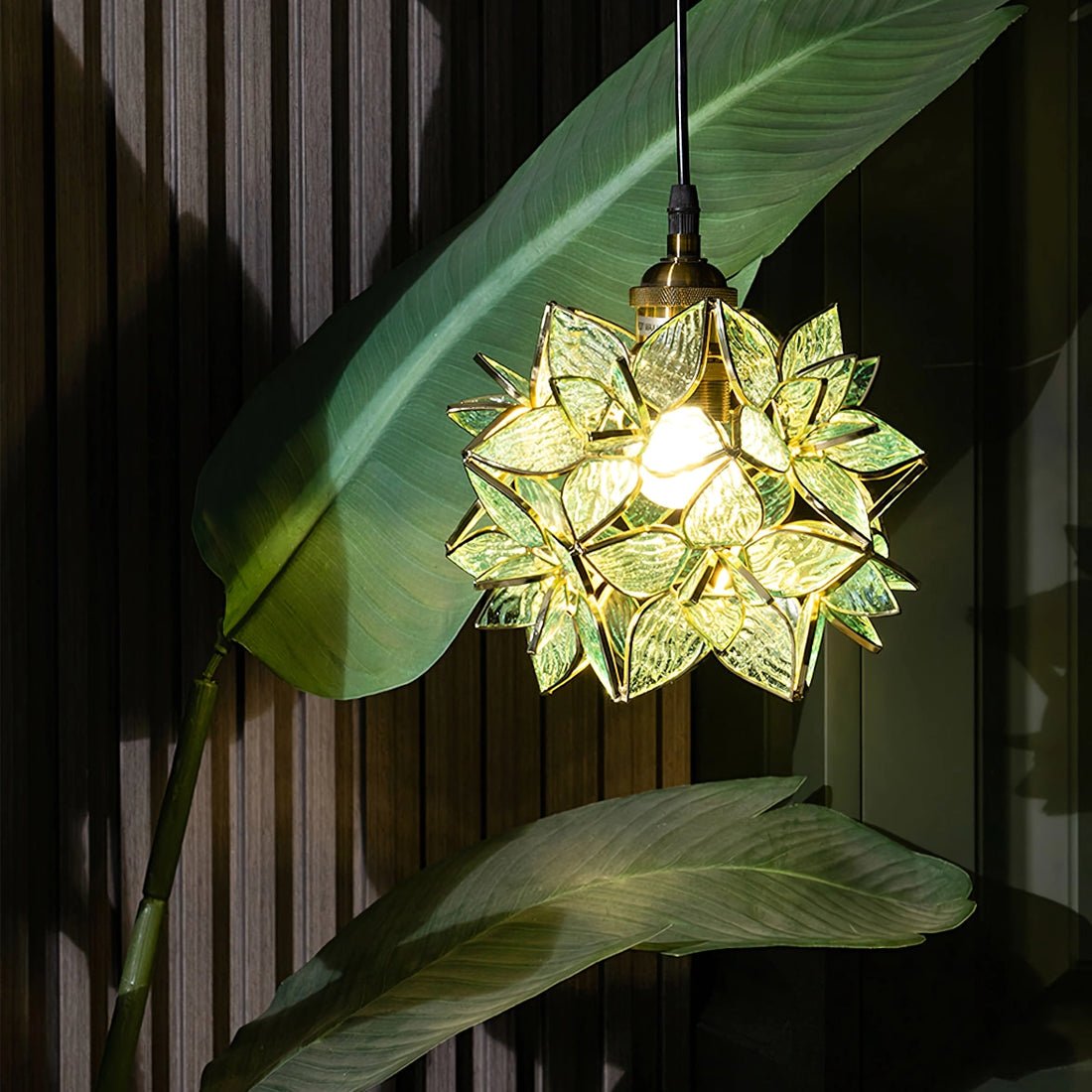 Capiz Shell Flower Sphere Pendant Light Brass Hanging Lamp for Dining Room