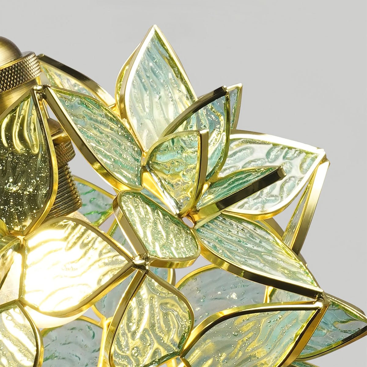 Capiz Shell Flower Sphere Pendant Light Brass Hanging Lamp for Dining Room