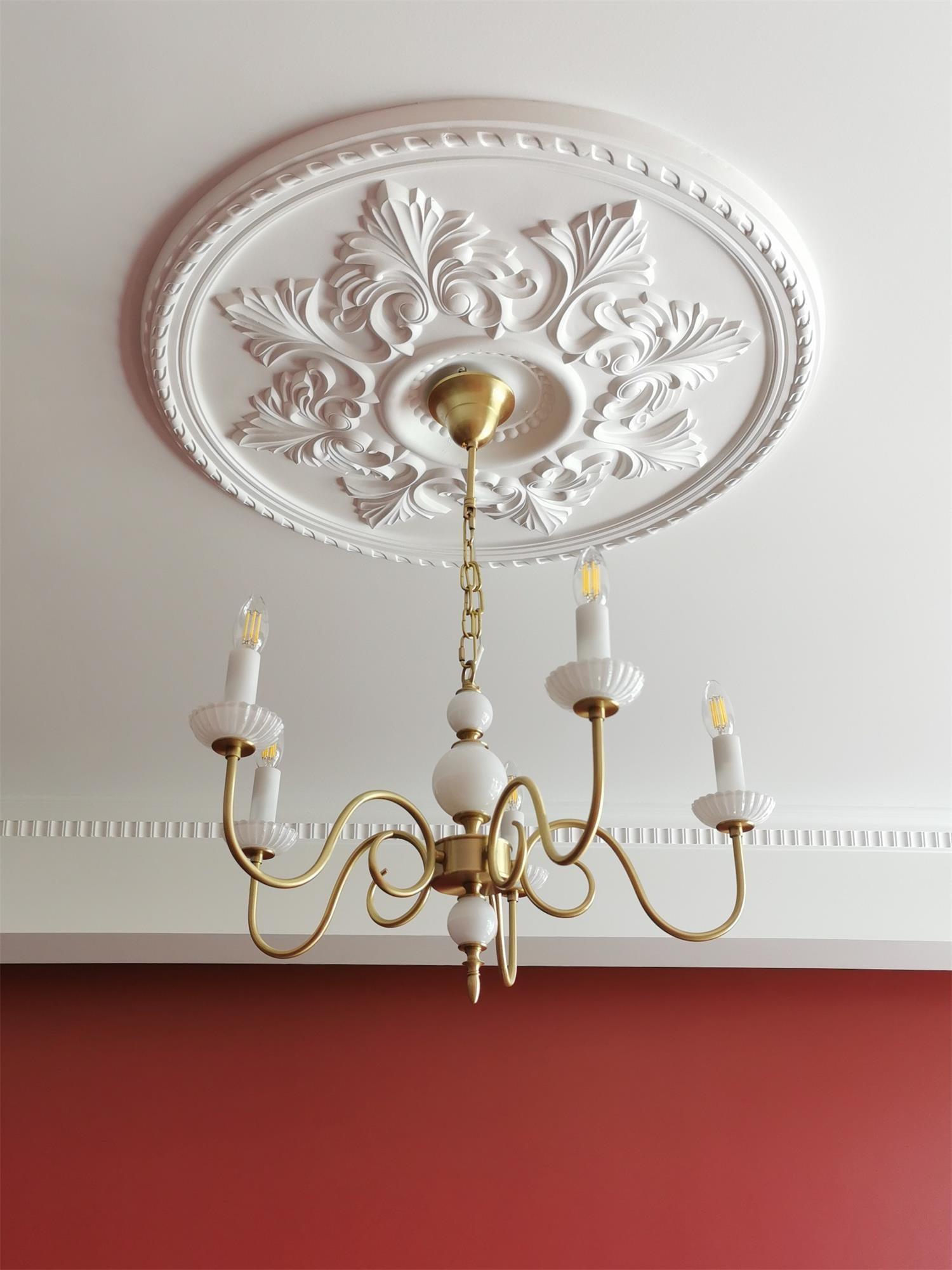 Carlita Contemporary Brass Chandelier with White Glass Shades for Dining Room