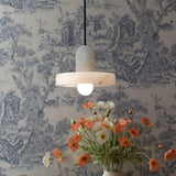 Carrara Alabaster Stone Pendant Lamp Modern White Marble Finish Indoor Hanging Light