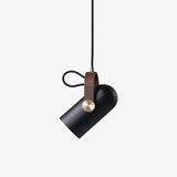 Carronade Adjustable Spot Pendant Light with Metal and Wood Style Industrial Design