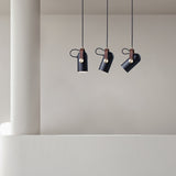 Carronade Adjustable Spot Pendant Light with Metal and Wood Style Industrial Design