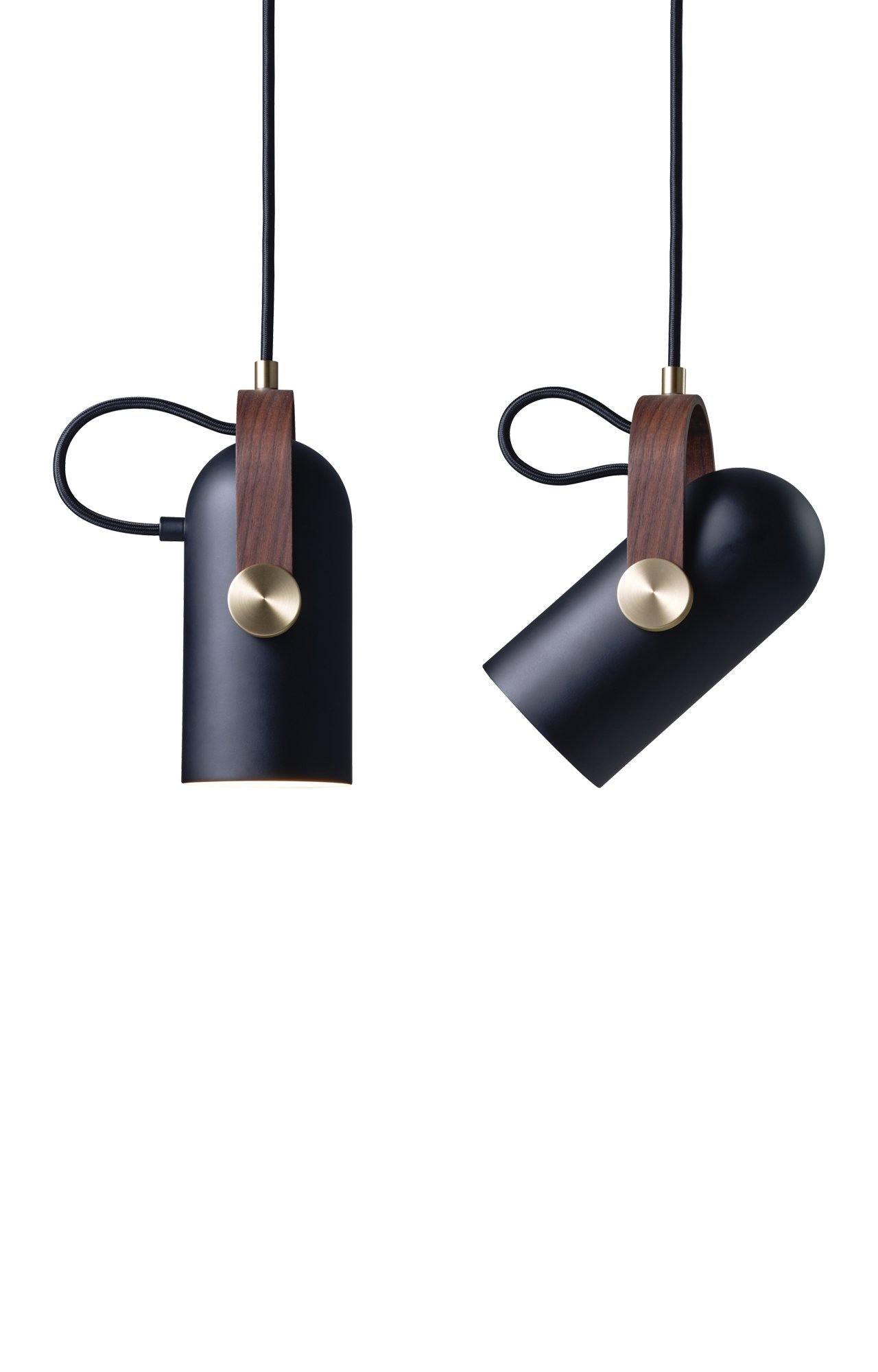 Carronade Adjustable Spot Pendant Light with Metal and Wood Style Industrial Design