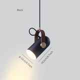 Carronade Adjustable Spot Pendant Light with Metal and Wood Style Industrial Design