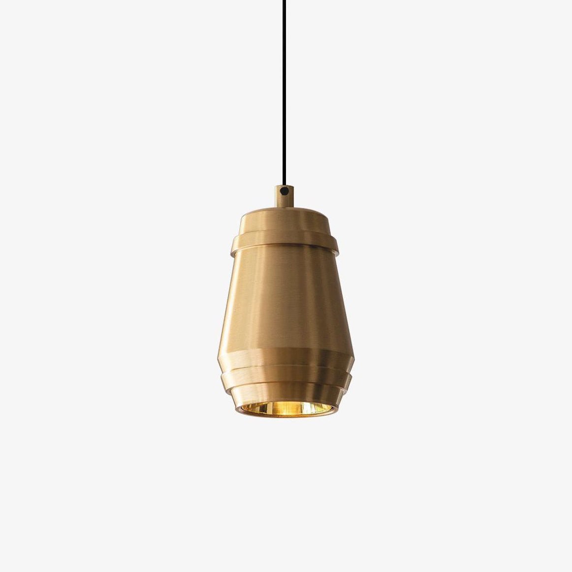 Cask Brushed Brass Cylinder Pendant Light for Modern Kitchen and Dining Areas