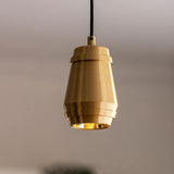Cask Brushed Brass Cylinder Pendant Light for Modern Kitchen and Dining Areas