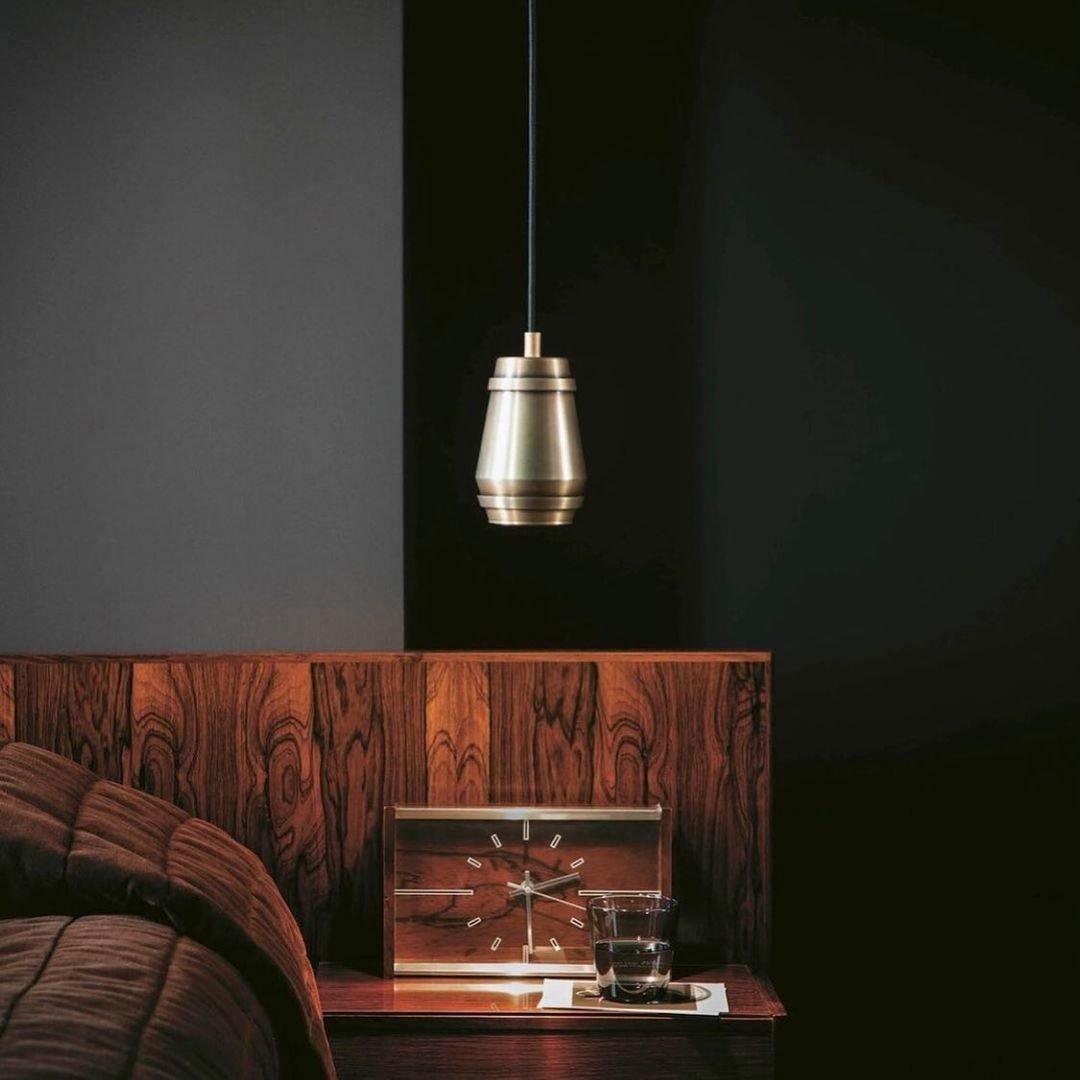 Cask Brushed Brass Cylinder Pendant Light for Modern Kitchen and Dining Areas