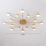 Modern 16 Light LED Cluster Flush Mount Ceiling Lamp for Living Room and Kitchen