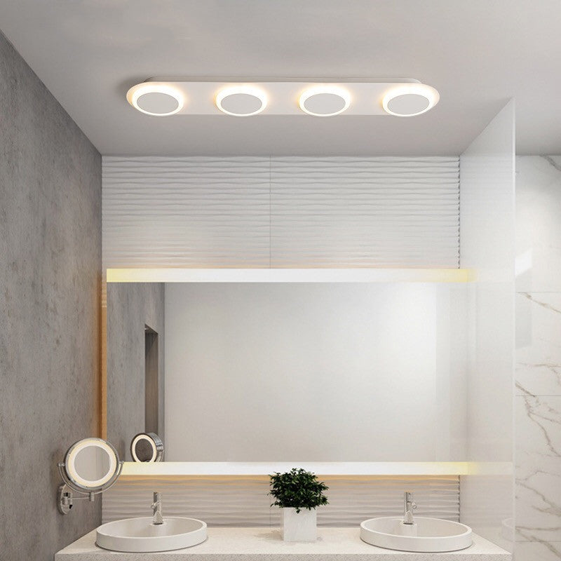 Modern Geometric LED Flush Mount Ceiling Light Minimalist Round and Square Metal Fixture