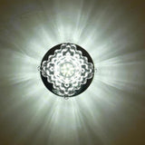 Modern Geometric LED Crystal Flush Mount Ceiling Light Fixture for Kitchen and Hallway