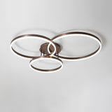 Modern 3 Ring Geometric LED Flush Mount Ceiling Light Minimalist Acrylic Living Room Fixture