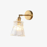 Chaika Glass and Brass Bracket Wall Sconce for Elegant Home Interiors