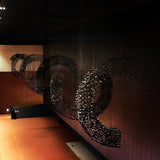 Charcoal Crown LED Pendant Light Large Alphabet S to Z Artistic Hanging Sculpture Chandelier