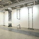 Charcoal Crown LED Pendant Light Large Alphabet S to Z Artistic Hanging Sculpture Chandelier