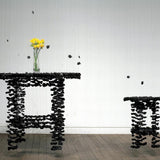 Charcoal Crown LED Pendant Light Large Alphabet S to Z Artistic Hanging Sculpture Chandelier