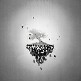 Charcoal Crown LED Pendant Light Large Alphabet S to Z Artistic Hanging Sculpture Chandelier