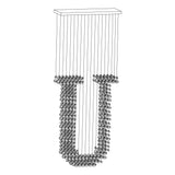 Charcoal Crown LED Pendant Light Large Alphabet S to Z Artistic Hanging Sculpture Chandelier