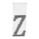 Charcoal Crown LED Pendant Light Large Alphabet S to Z Artistic Hanging Sculpture Chandelier
