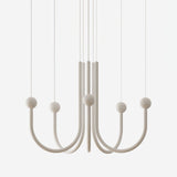 Chord Point Modern Minimalist Geometric LED Pendant Light Large White Hanging Ceiling Fixture