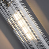 Chrome Industrial Flute Iron Wall Sconce Vintage Glass Tube Single Light Fixture