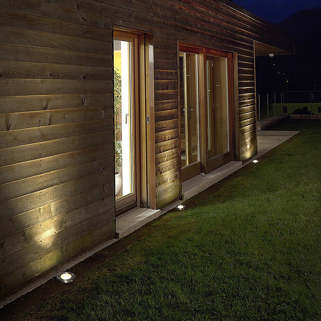 Chrome Stainless Steel Waterproof LED Recessed Step Lights for Outdoor Garden Deck and Poolside Path
