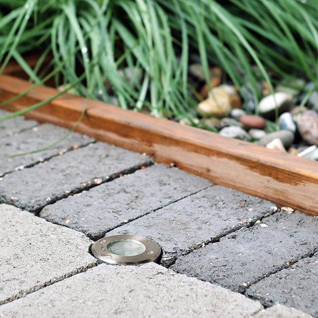 Chrome Stainless Steel Waterproof LED Recessed Step Lights for Outdoor Garden Deck and Poolside Path