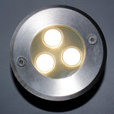 Chrome Stainless Steel Waterproof LED Recessed Step Lights for Outdoor Garden Deck and Poolside Path