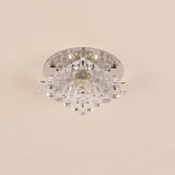 Modern Geometric LED Crystal Flush Mount Ceiling Light Fixture for Kitchen and Hallway