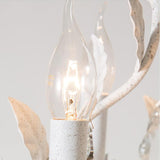 Circeo Organic Foliage Crystal Pendant Light Elegant Metal and Glass Chandelier for Living Room