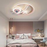 Modern Star Shaped Flush Mount Ceiling Fan with Lights and Remote Control for Kids Nursery