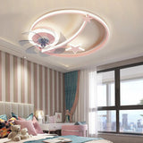 Modern Star Shaped Flush Mount Ceiling Fan with Lights and Remote Control for Kids Nursery