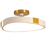 Modern Geometric LED Flush Mount Ceiling Light Abstract Metal Bedroom Lamp