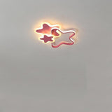 Modern Triple Star LED Flush Mount Ceiling Light for Childrens Bedroom and Nursery Decor