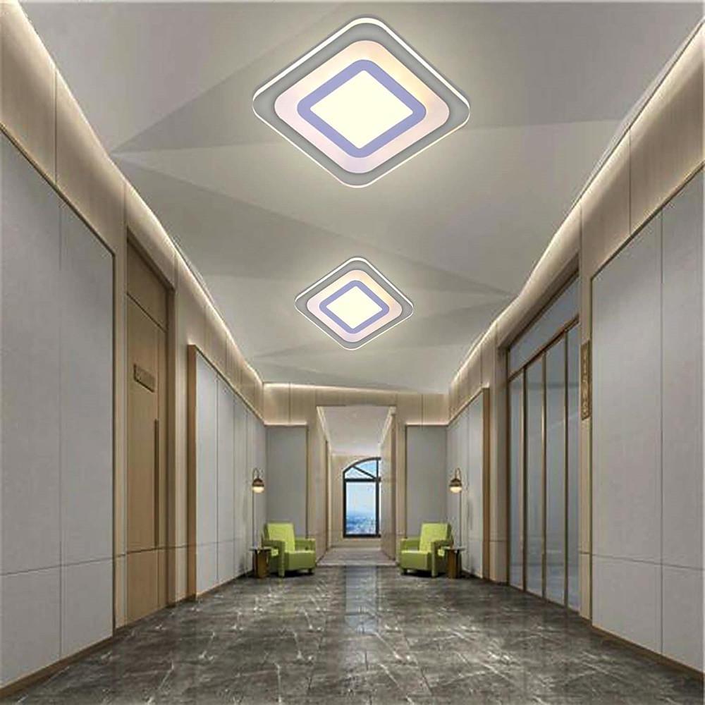 Low Profile 8 Inch Modern LED Ceiling Flush Mount Light Fixture for Interior Spaces