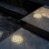 Classical Brass Outdoor LED Recessed Step Lights IP65 Waterproof Ground Pathway Lighting