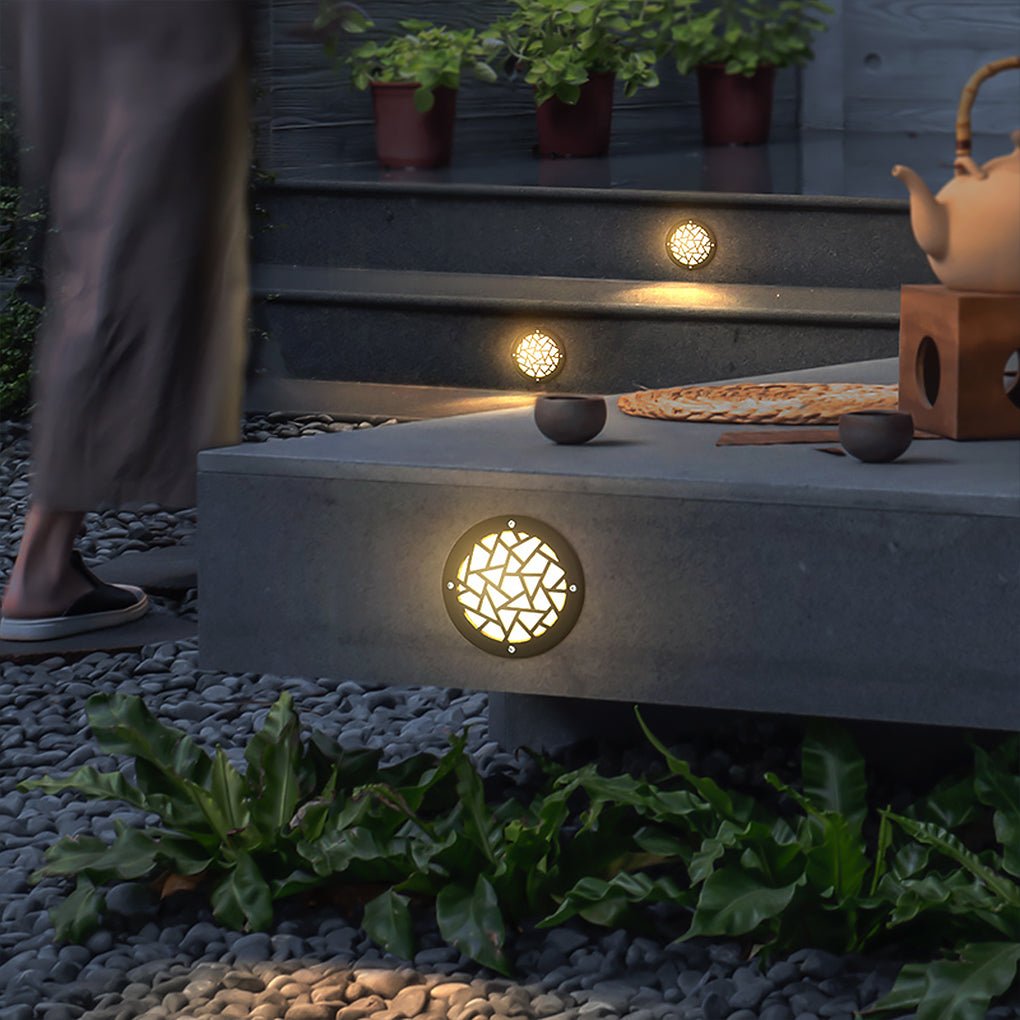 Classical Brass Outdoor LED Recessed Step Lights IP65 Waterproof Ground Pathway Lighting