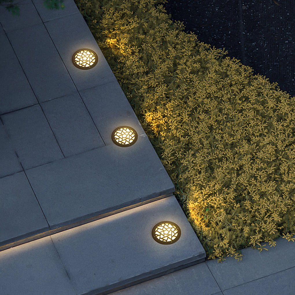 Classical Brass Outdoor LED Recessed Step Lights IP65 Waterproof Ground Pathway Lighting