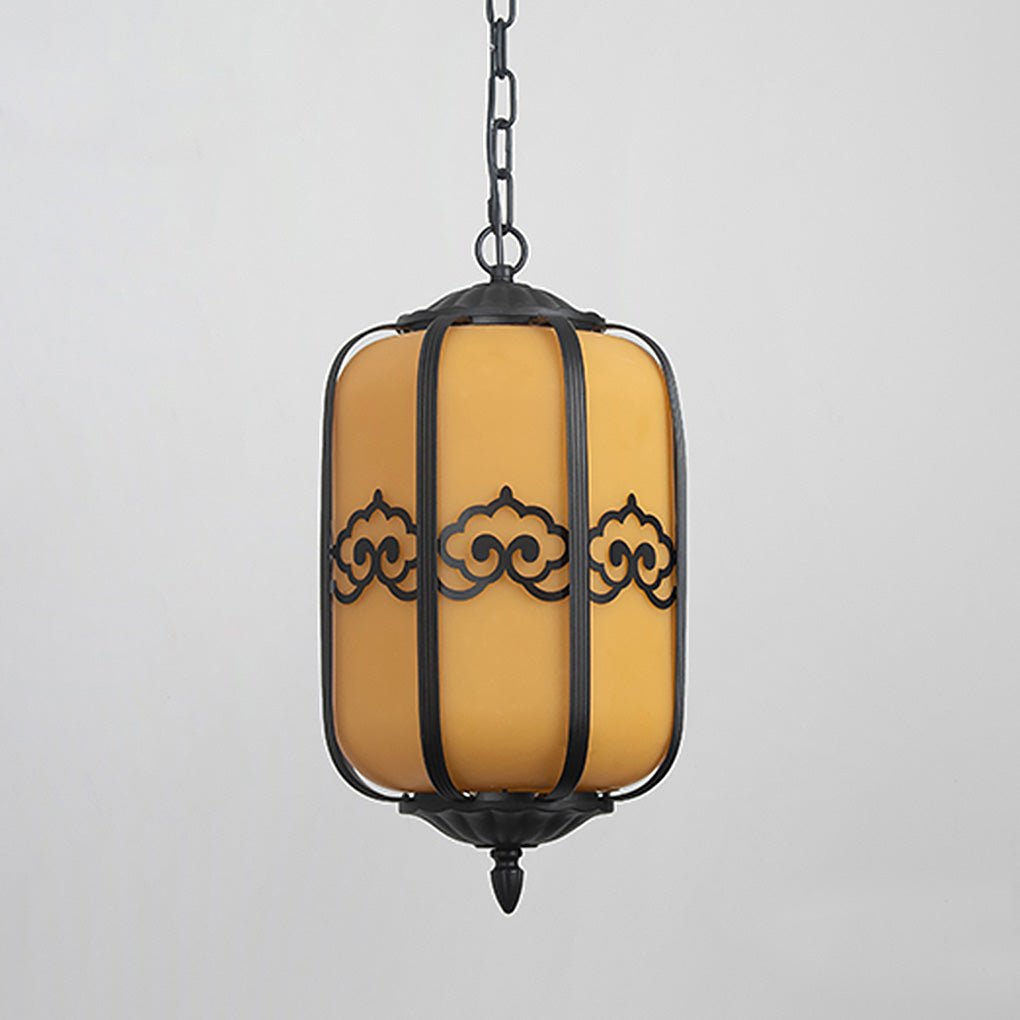 Vintage Waterproof Outdoor LED Hanging Chandelier for Garden and Courtyard Lighting