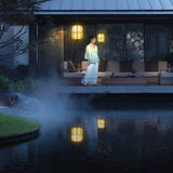 Vintage Waterproof Outdoor LED Hanging Chandelier for Garden and Courtyard Lighting