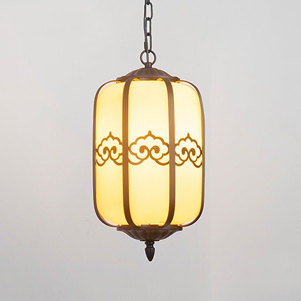 Vintage Waterproof Outdoor LED Hanging Chandelier for Garden and Courtyard Lighting