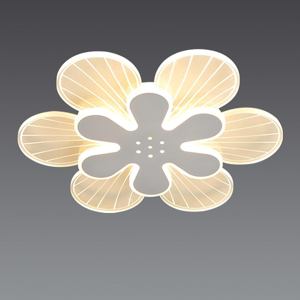 Modern Geometric Flower LED Flush Mount Ceiling Light Acrylic Dimmable Bedroom Fixture