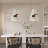 Clovo Postmodern Resin Pendant Light Grey White Decorative Hanging Lamp for Kitchen and Dining Room