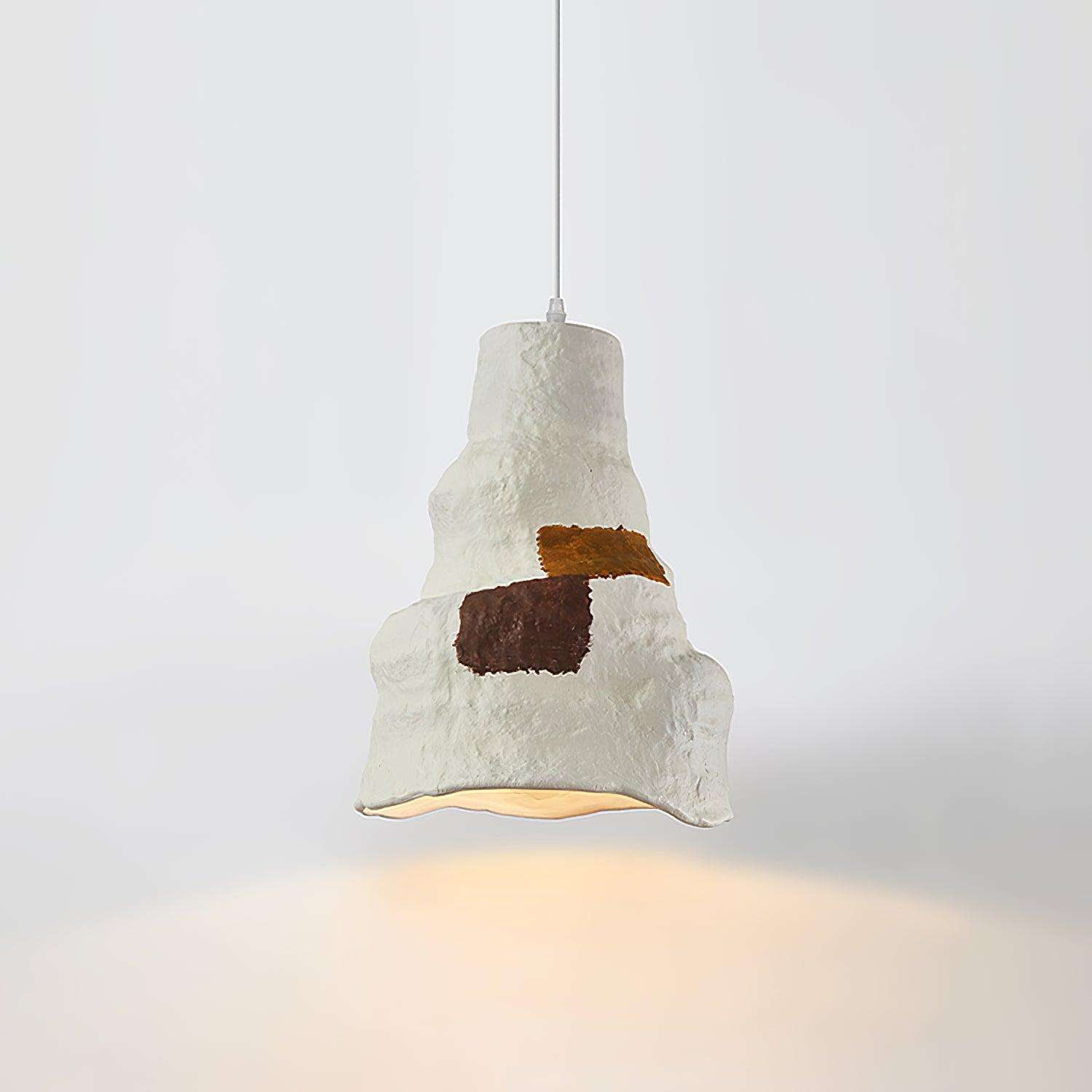 Clovo Postmodern Resin Pendant Light Grey White Decorative Hanging Lamp for Kitchen and Dining Room