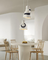Clovo Postmodern Resin Pendant Light Grey White Decorative Hanging Lamp for Kitchen and Dining Room