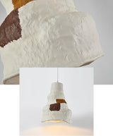 Clovo Postmodern Resin Pendant Light Grey White Decorative Hanging Lamp for Kitchen and Dining Room