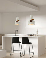 Clovo Postmodern Resin Pendant Light Grey White Decorative Hanging Lamp for Kitchen and Dining Room